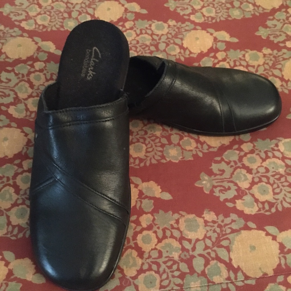 Black Clark mules